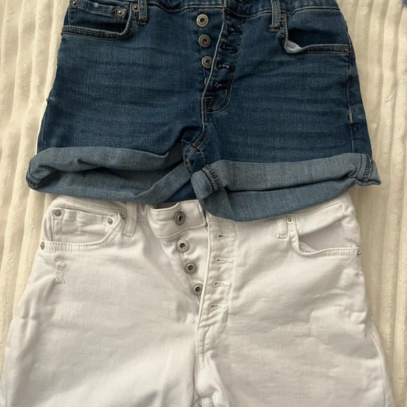 Ella Moss Pants - Ella Moss Shorts one denim, one white size 27 and 26 cuffed midi short high rise